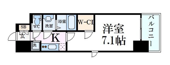 エスリード神戸三宮ラグジェの物件間取画像